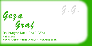 geza graf business card